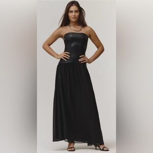 WeWoreWhat Strapless Black Dress